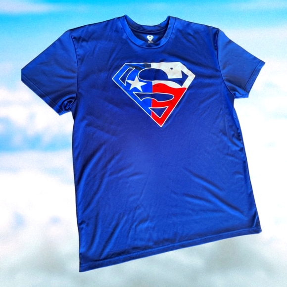Blue xl dry fit superman t-shirt - Picture 1 of 5